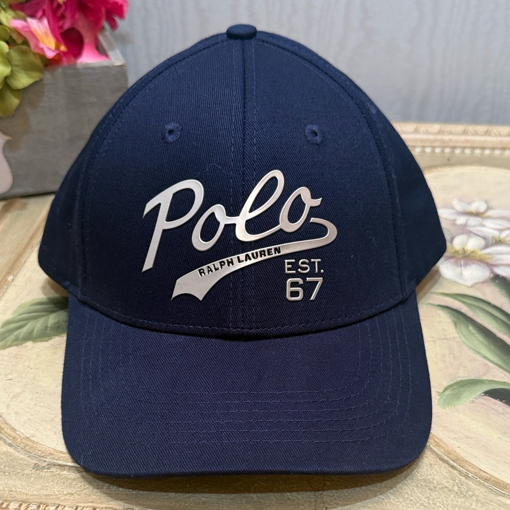 Polo Ralph Lauren EST. 67 Adjustable Snapback Cap Hat Blue Unisex